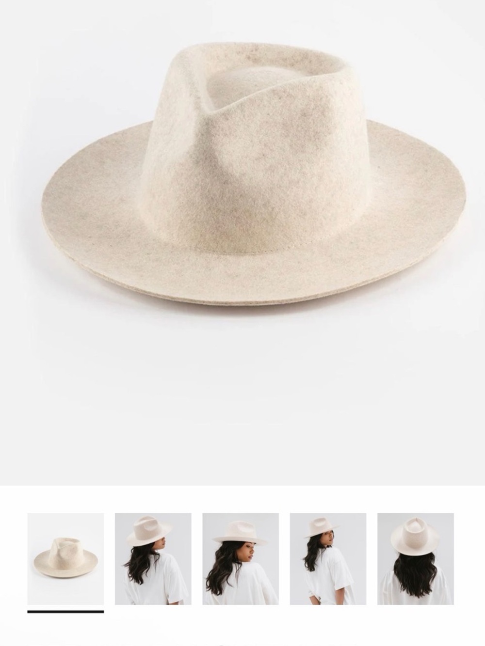 BRAND NEW Gigi Pip Zephyr Rancher (Mix Ivory) S/M Women’s Wide Brim Hat